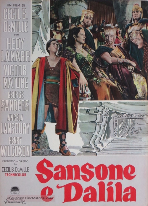 Samson and Delilah - Italian Movie Poster