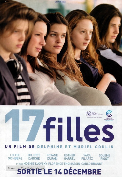 17 filles - French Theatrical movie poster