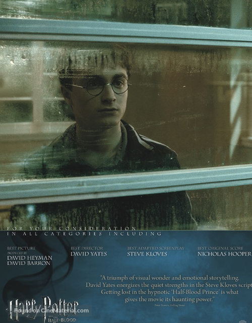 Harry Potter and the Half-Blood Prince - For your consideration movie poster