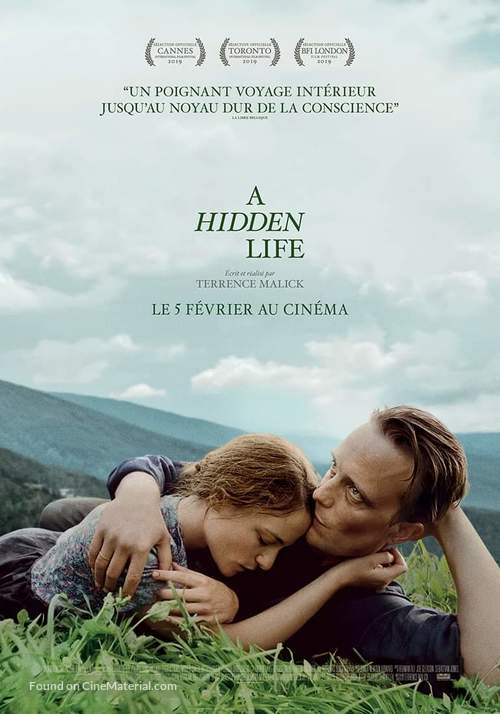 A Hidden Life - Belgian Movie Poster