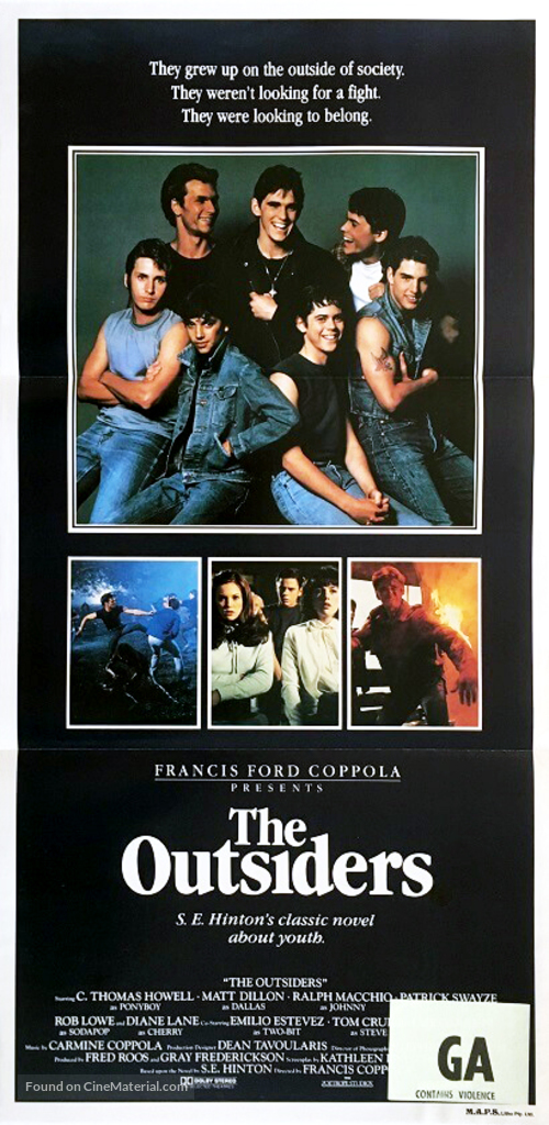 The Outsiders - Australian Movie Poster