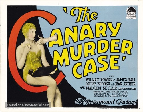 The Canary Murder Case - Movie Poster