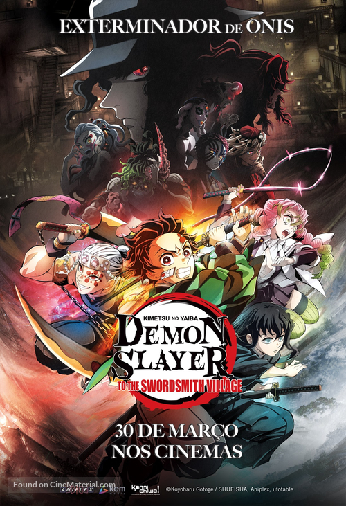 Demon Slayer: Kimetsu no Yaiba- To the Swordsmith Village - Brazilian Movie Poster