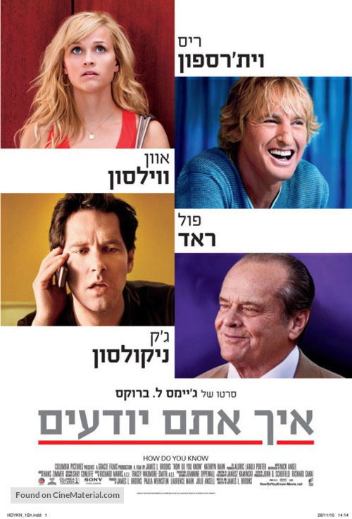 How Do You Know - Israeli Movie Poster