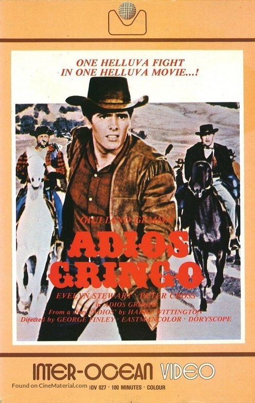 Adi&oacute;s gringo - British VHS movie cover