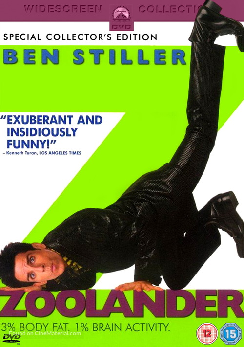 Zoolander - British DVD movie cover
