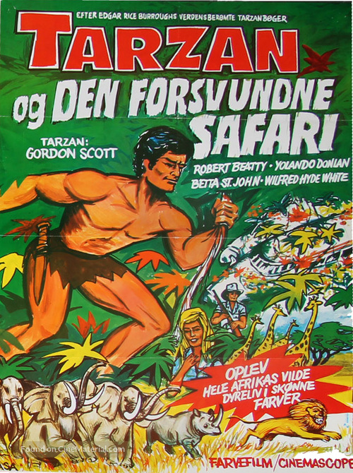 Tarzan and the Lost Safari - Danish Movie Poster