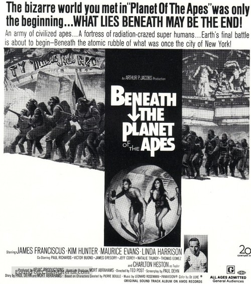 Beneath the Planet of the Apes - Movie Poster