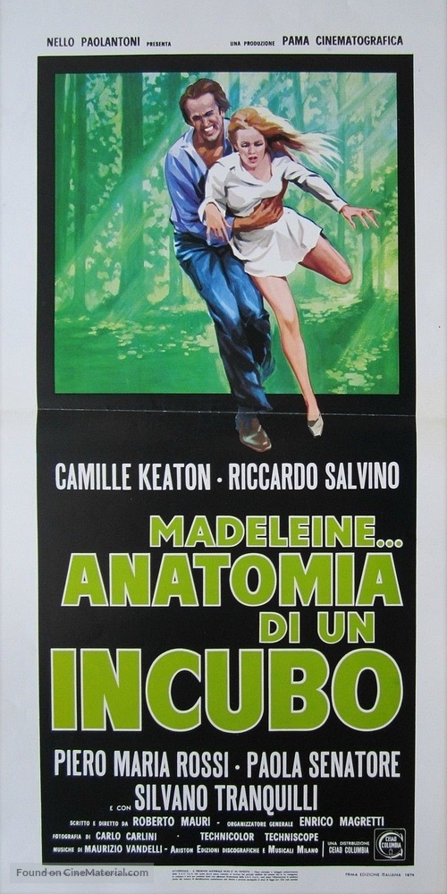 Madeleine, anatomia di un incubo - Italian Movie Poster