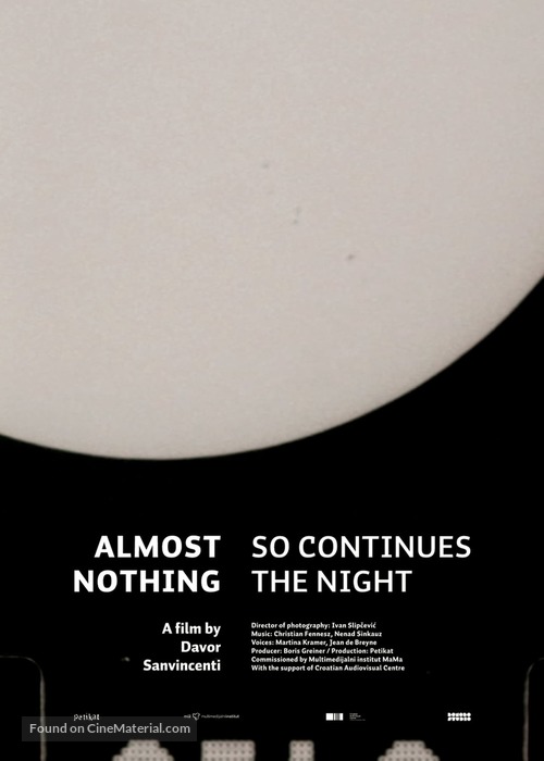 Almost Nothing: So Continues the Night - Croatian Movie Poster