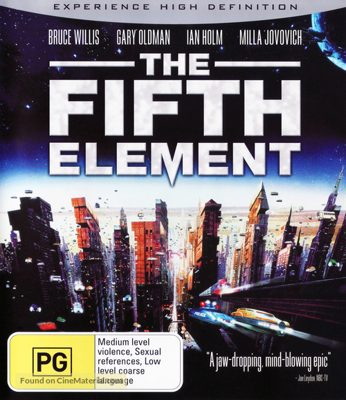 The Fifth Element - Australian Blu-Ray movie cover