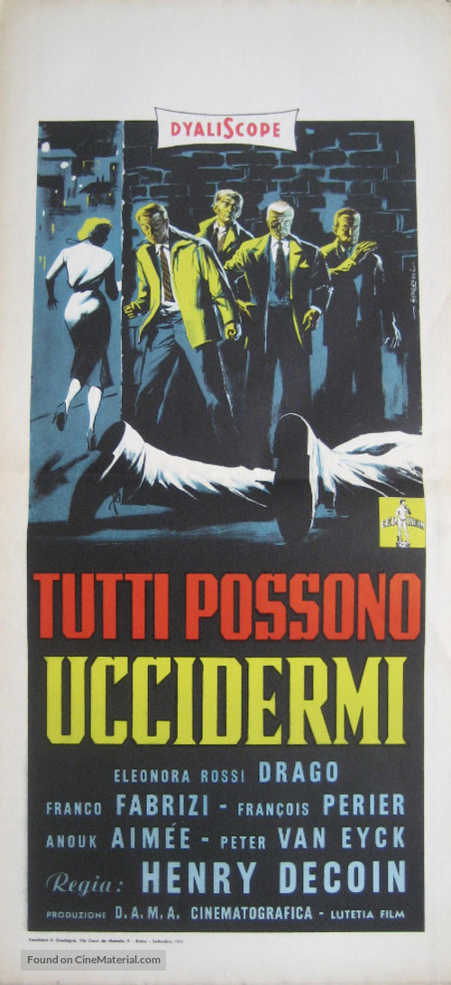 Tous peuvent me tuer - Italian Movie Poster