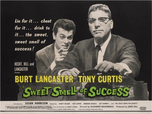Sweet Smell of Success - British Movie Poster