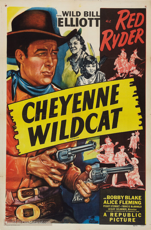 Cheyenne Wildcat - Re-release movie poster