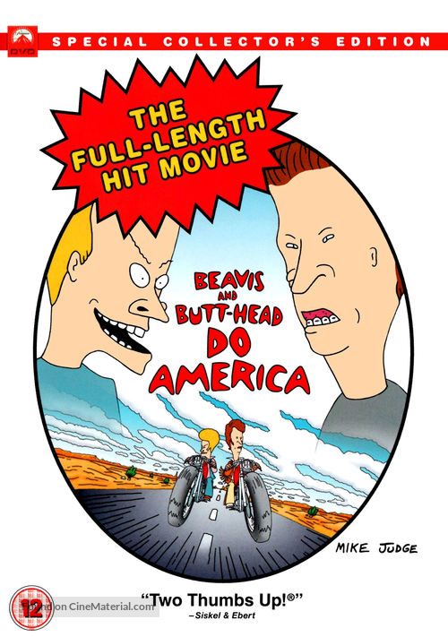 Beavis and Butt-Head Do America - British DVD movie cover