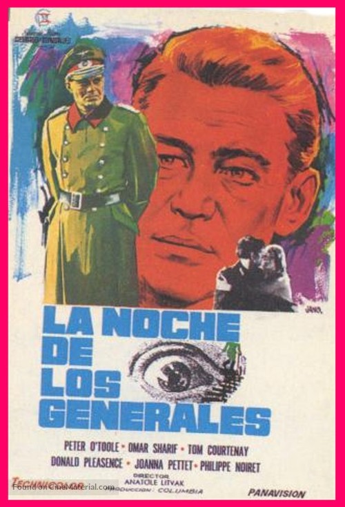 The Night of the Generals - Spanish Movie Poster