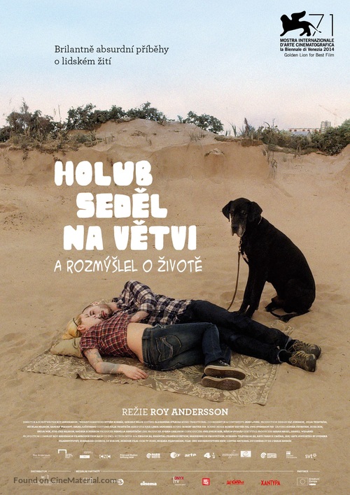 En duva satt p&aring; en gren och funderade p&aring; tillvaron - Czech Movie Poster