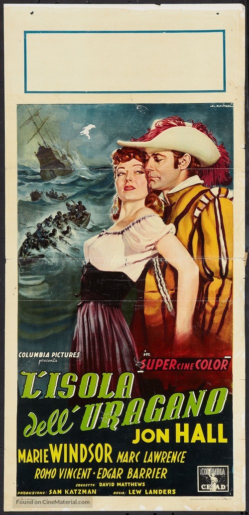 Hurricane Island - Italian Movie Poster