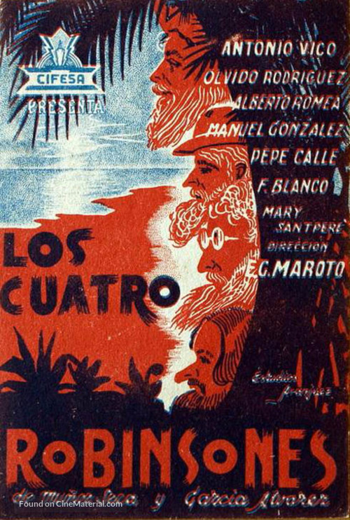 Los cuatro robinsones - Spanish Movie Poster