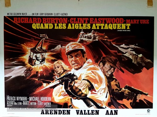 Where Eagles Dare - Belgian Movie Poster