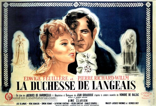 La duchesse de Langeais - French Movie Poster