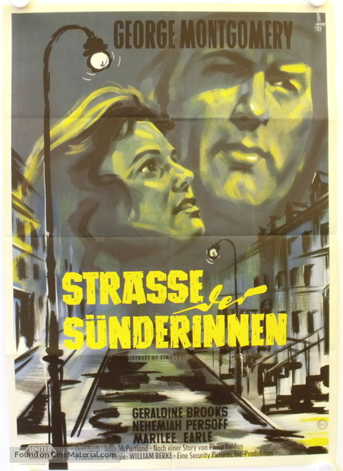 Street of Sinners - German Movie Poster