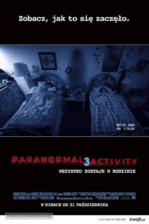 Paranormal Activity 3 - Polish Movie Poster