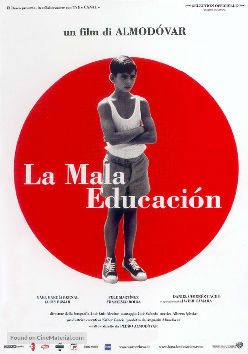 La mala educaci&oacute;n - Italian Movie Poster