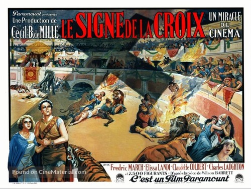 The Sign of the Cross - French Movie Poster