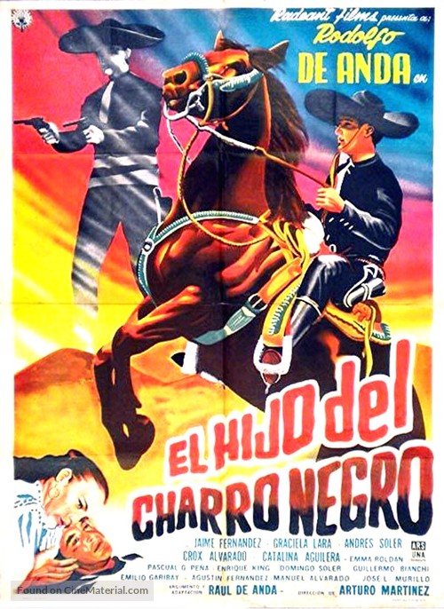 El hijo del charro negro - Mexican Movie Poster