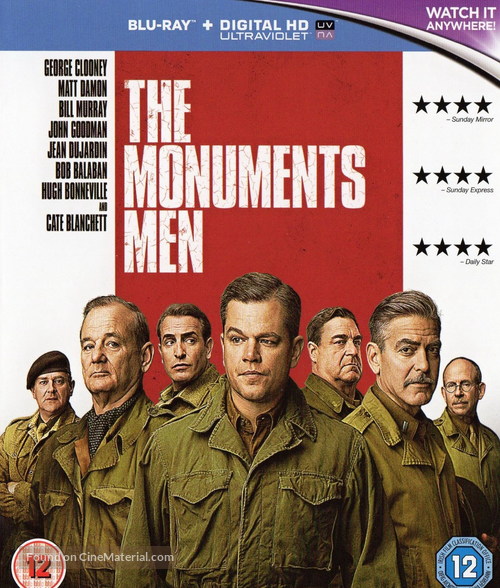 The Monuments Men - British Blu-Ray movie cover