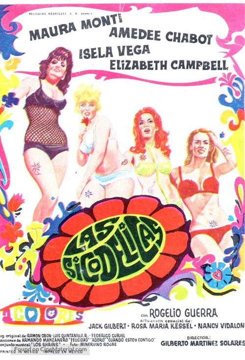 Las sicod&eacute;licas - Mexican Movie Poster