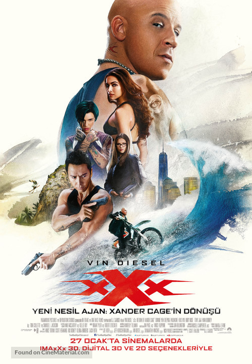 xXx: Return of Xander Cage - Turkish Movie Poster