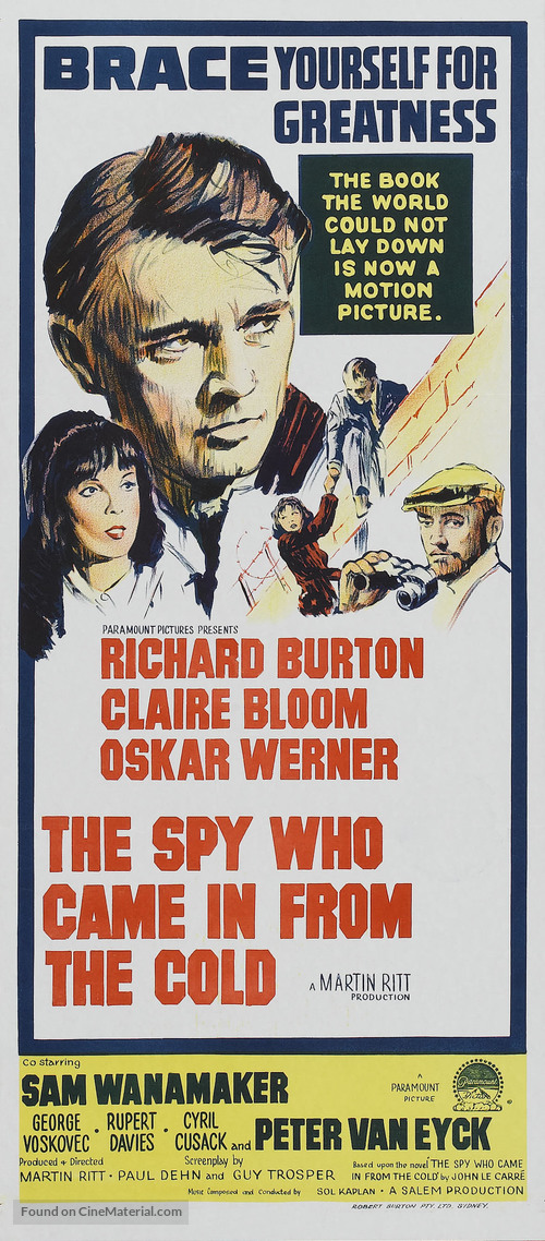 The Spy Who Came in from the Cold - Australian Theatrical movie poster