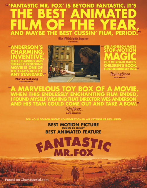 Fantastic Mr. Fox - For your consideration movie poster