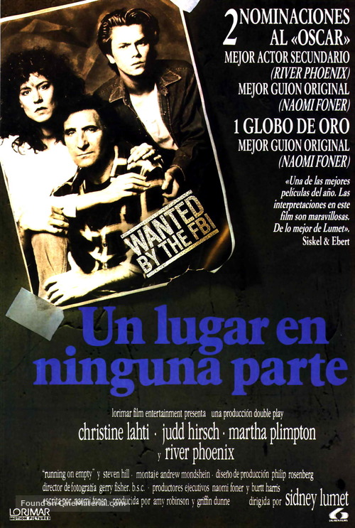 Running on Empty - Spanish Movie Poster