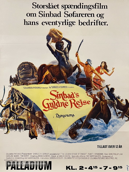 The Golden Voyage of Sinbad - Danish Movie Poster