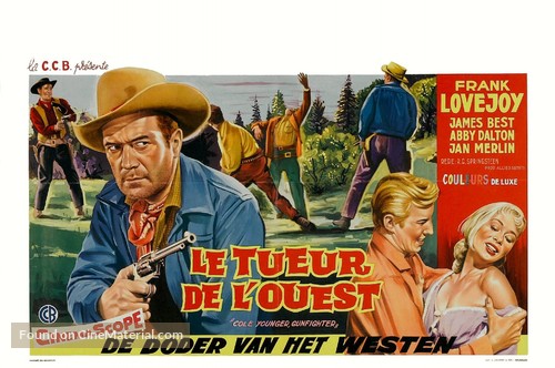 Cole Younger, Gunfighter - Belgian Movie Poster