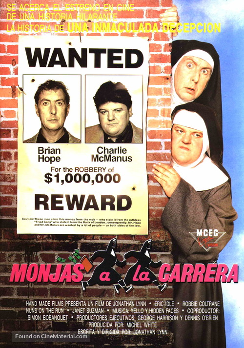 Nuns on the Run - Spanish Movie Poster