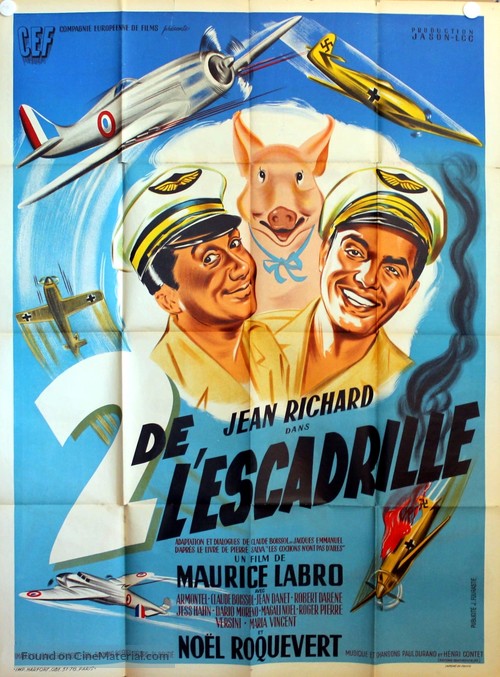 Deux de l&#039;escadrille - French Movie Poster