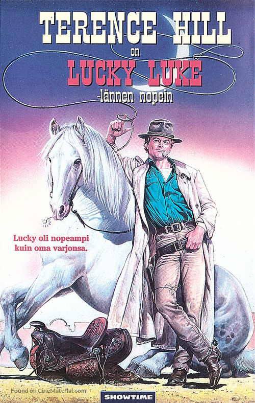 Lucky Luke - Finnish VHS movie cover