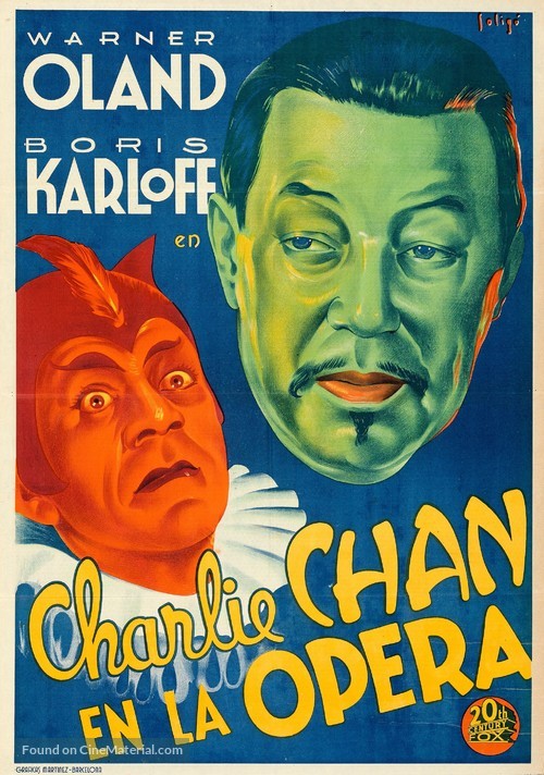 Charlie Chan at the Opera - Spanish Movie Poster