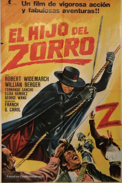 Il figlio di Zorro - Argentinian Movie Poster