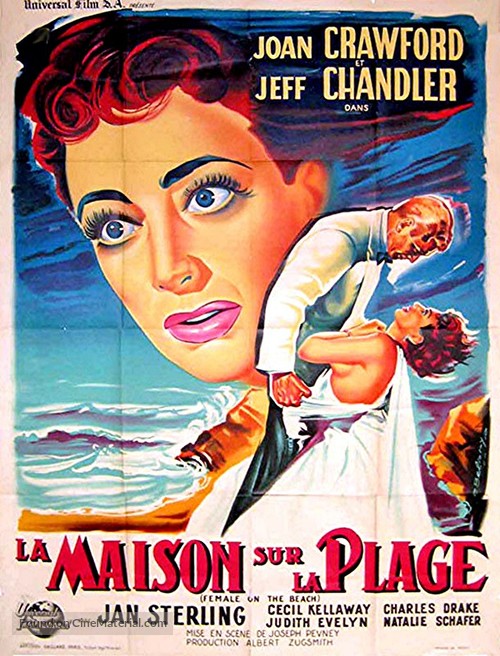 Female on the Beach - French Movie Poster