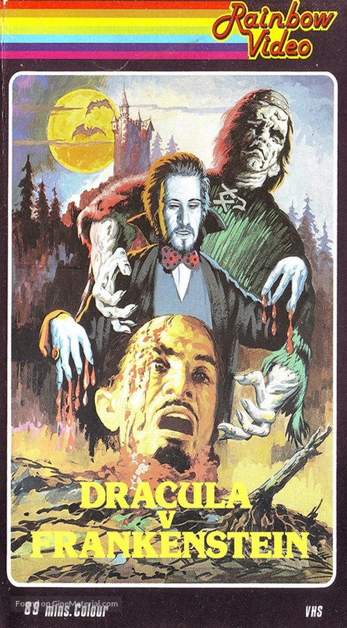 Dracula Vs. Frankenstein - British VHS movie cover