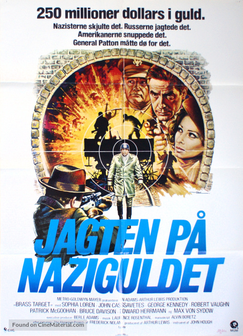 Brass Target - Danish Movie Poster