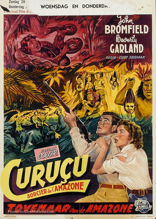Curucu, Beast of the Amazon - Belgian Movie Poster