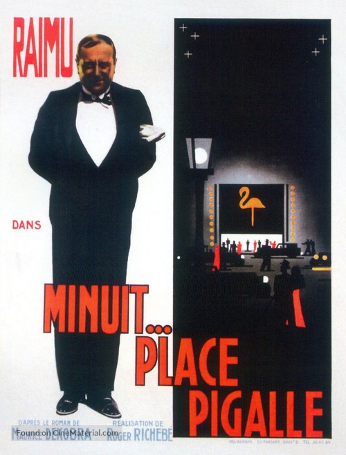 Minuit... place Pigalle - Belgian Movie Poster