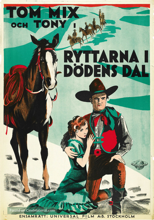 The Rider of Death Valley - Swedish Movie Poster