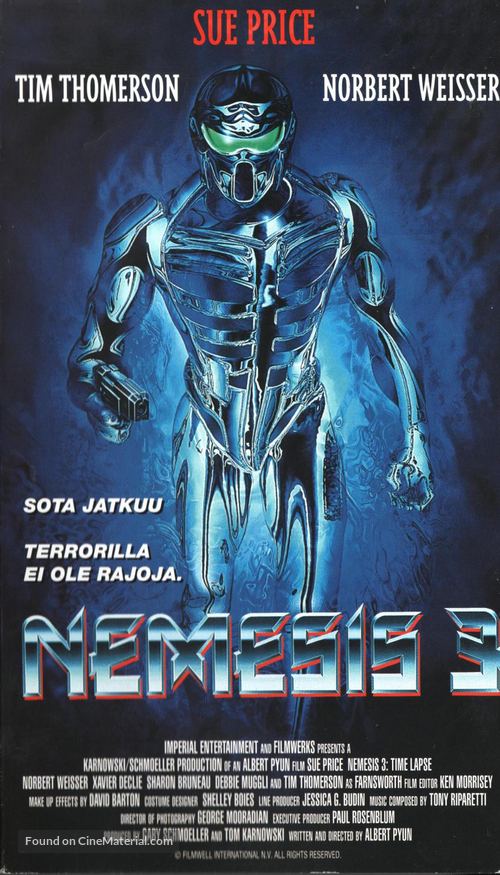Nemesis III: Prey Harder - Finnish VHS movie cover